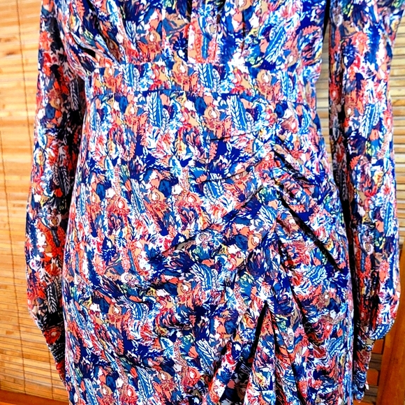 AQUA Floral Chiffon Puff Sleeve Dress 🦋 - Picture 5 of 12